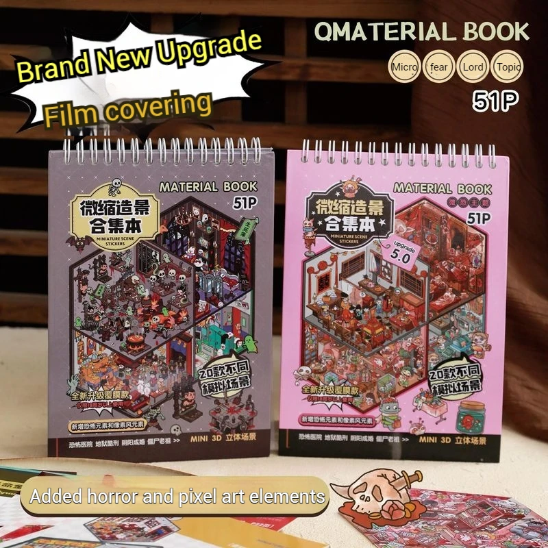 

Kawaii Cartoon 3d Miniature Scene Sticker Books Diy Scrapbooking Pocket House Stacking Game Stickers Collection Christmas Gifts