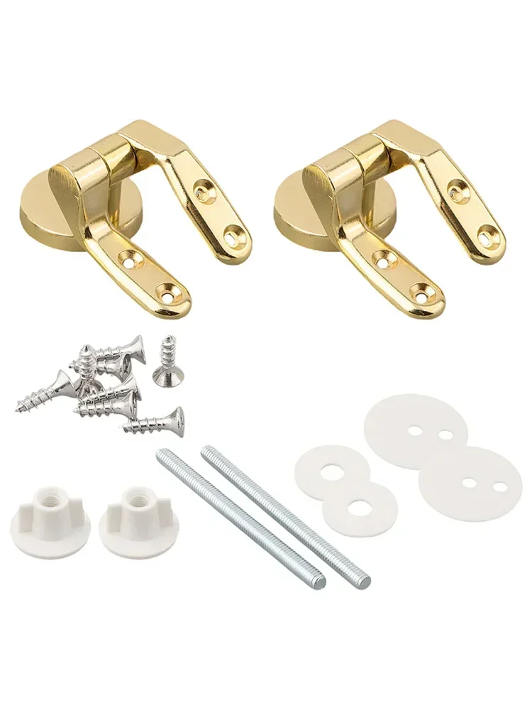 Zinc Alloy Toilet Seat Hinge Flush Toilet Cover Mounting Connector Toilet Seat Hinge Replacement With Fittings