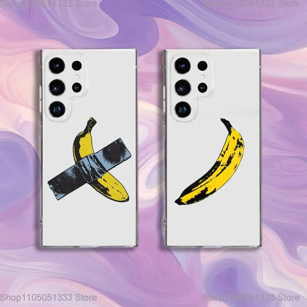 

Banana A-Andy W-Warhol Art Phone Case For Samsung S24,30,21,22,23,20 FE,lite,PIus,Ultra,5G,Note,9,10 Transparent Cover