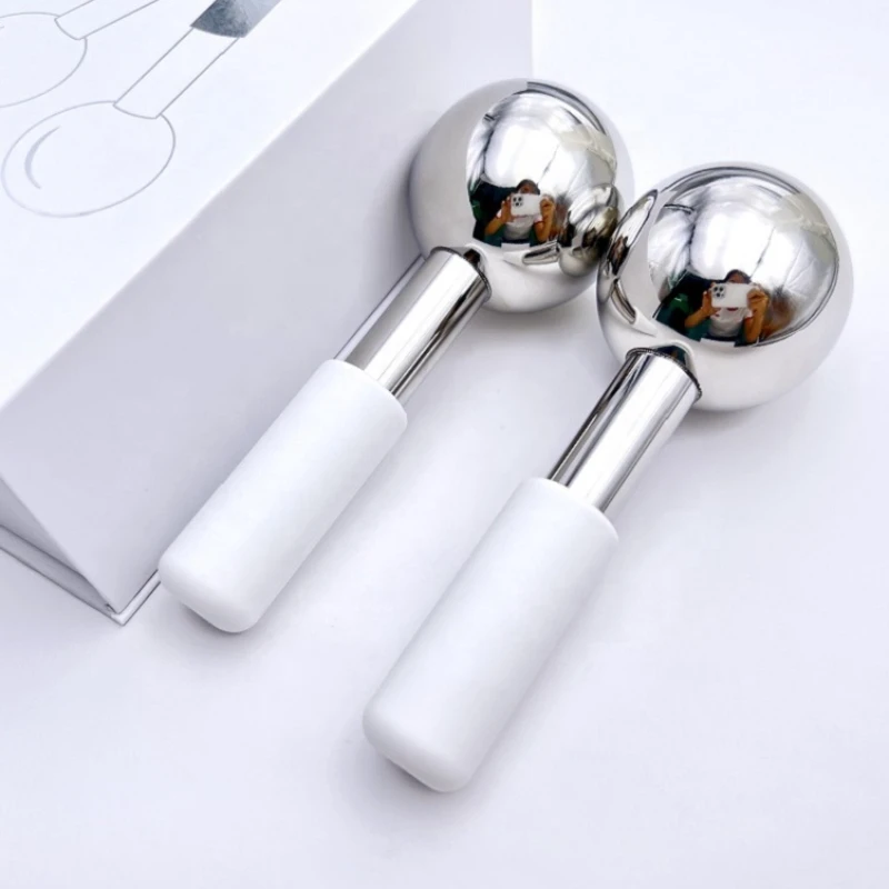 Ice Globes for Face & Eyes, Unbreakable Stainless Steel Cryo Sticks for Beauty Routines, for Puffiness, Wrinkles, Dark Circles