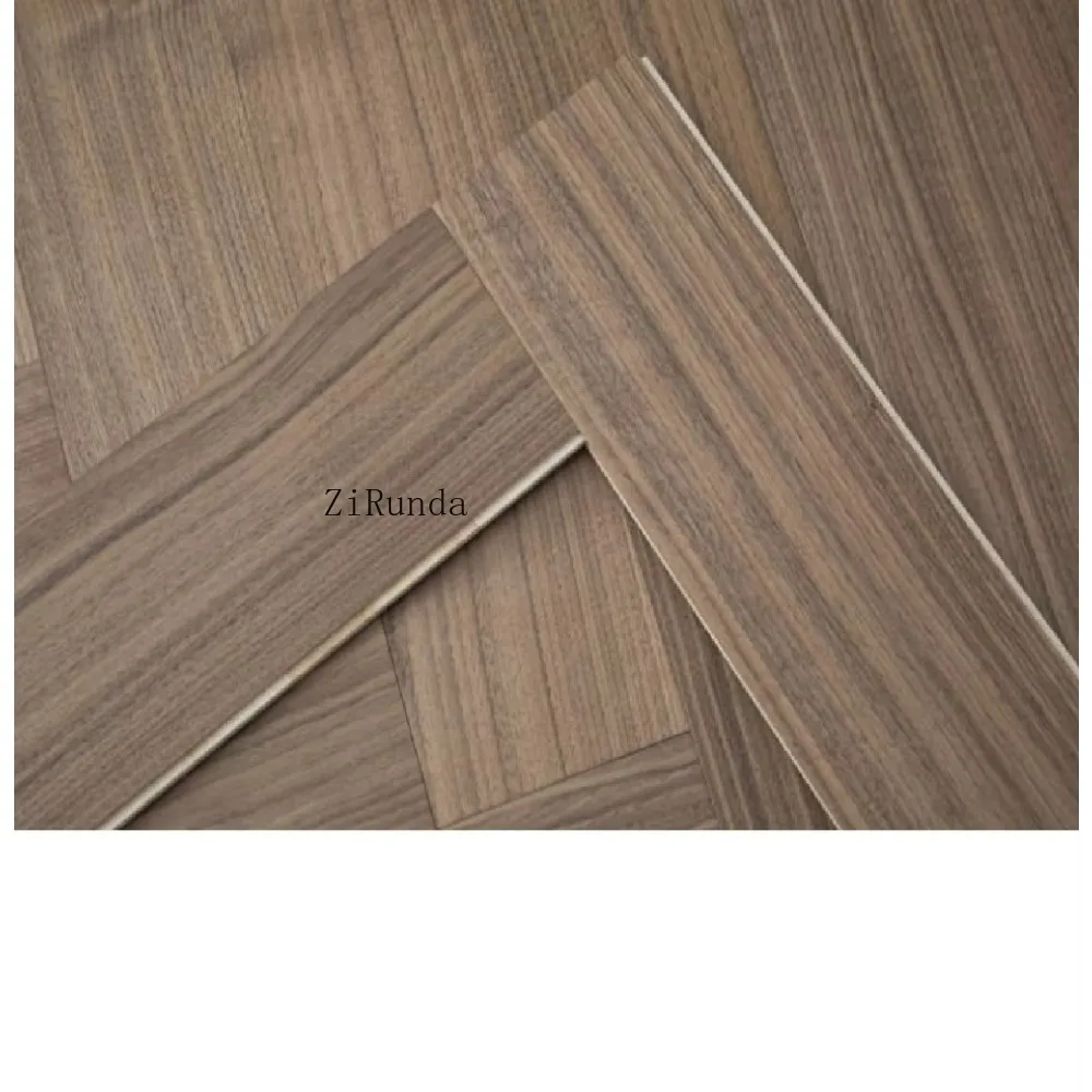 نسخة مخصصة من خشب الجوز والأرضيات الصلبة المتعرجة