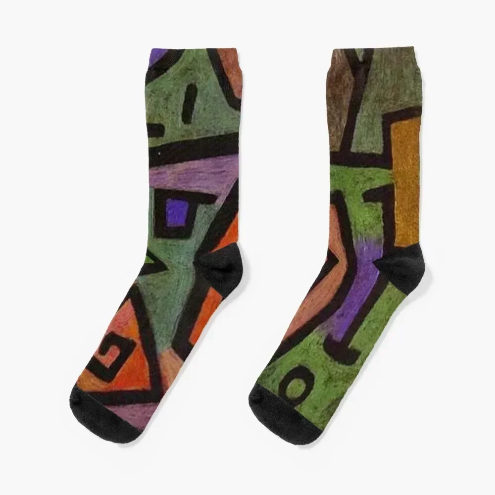 

Heroic Roses by Paul Klee - Favourite Artists Collection Socks Novelties men cotton high quality cool hiphop Socks Female Men's