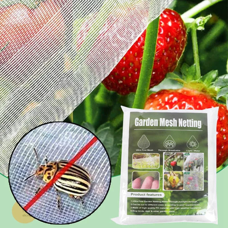 

Length10m/Bag 100Mesh Greenhouse Vegetable Pest Control Net Garden Insect Protection Mesh Agricultural Anti-Bird Protective Nets