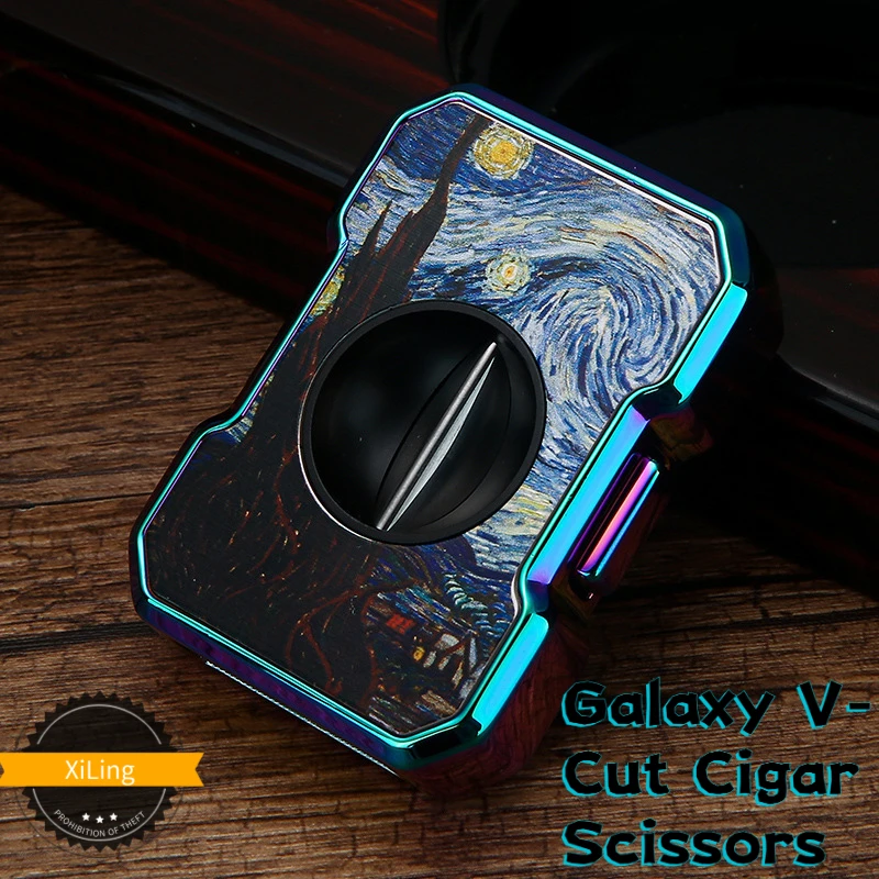 

HONEST V-Shaped Sharp Cigar Cutter Creative Design V-Shaped Cigar Knife Cigarette Accessories Business Gifts