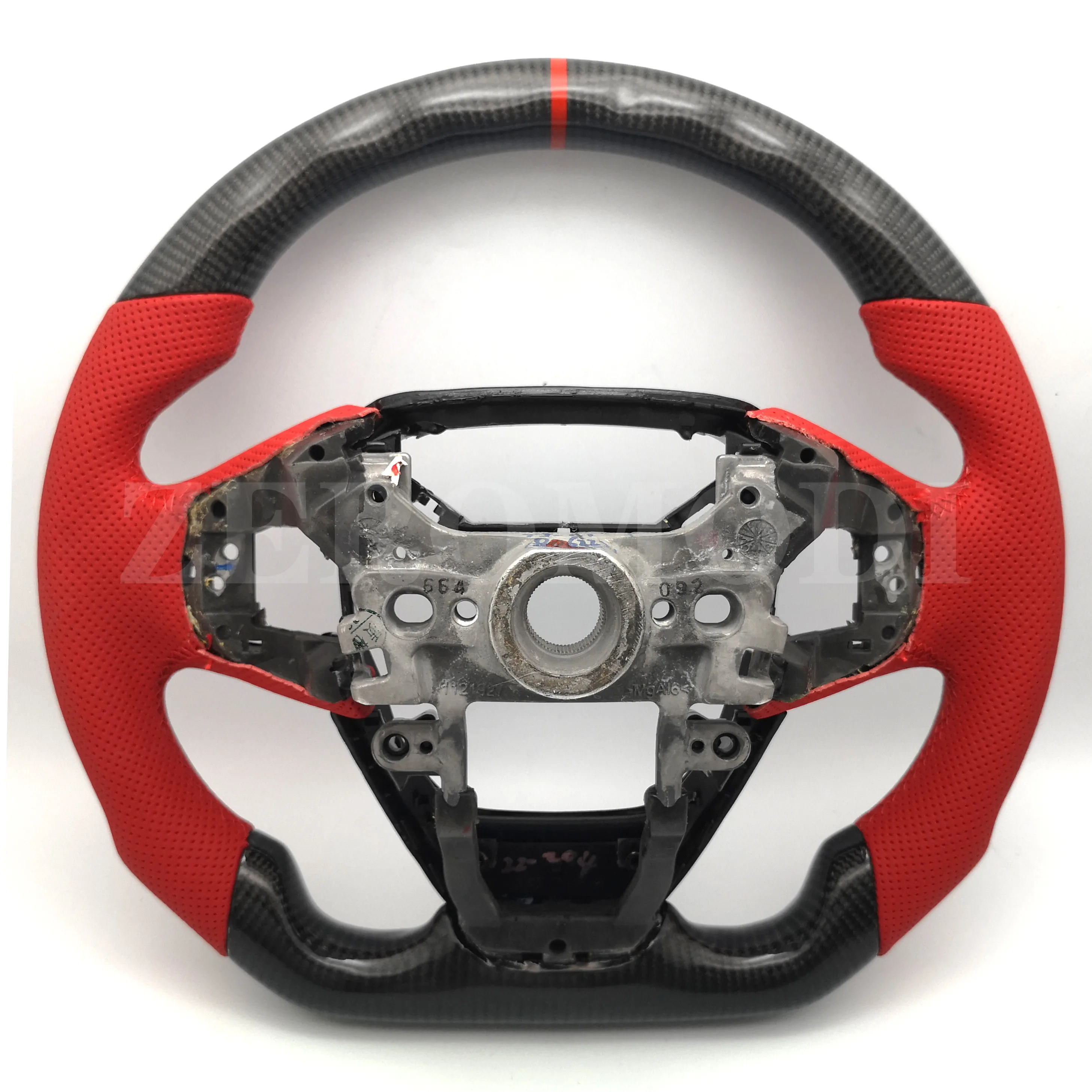 Compatible for 9th/10th Generation Honda Civic 2010-2020 Cuatomized Gloss Carbon Fiber Steering Wheel