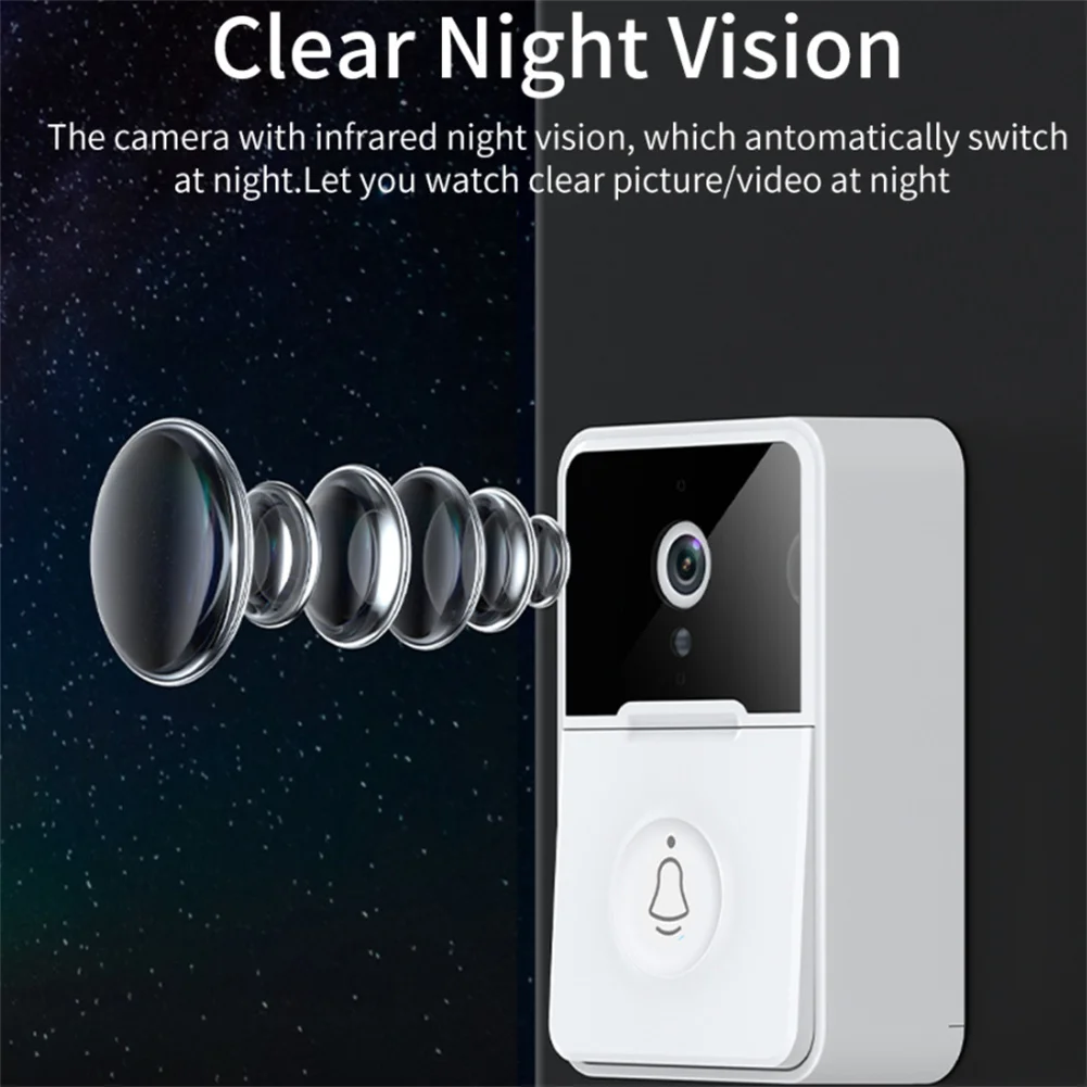 X3 Pro Smart Wifi Wireless Doorbell   Camera 2.4GHz Night Vision Video Intercom Home Security Monitor Door Bell Audio System