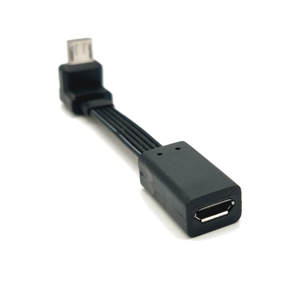 10cm  Micro USB Weiblichen Zu Micro USB Männlichen F/M Verlängerung Extender Datum Lade Kurze OTG Kabel schwarz 20CM 50CM 10CM