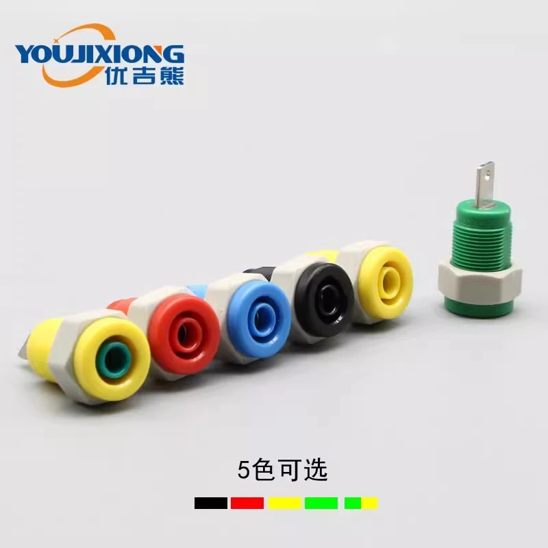 4mm panel banana socket high voltage safety type plug hole 32a terminal connector opening 12mm solder pad type