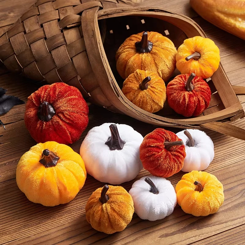 

12Pcs Thanksgiving Decoration Artificial Pumpkin Fall Thanksgiving Table Center Decor Pumpkin Festival Home Realistic Pumpkin