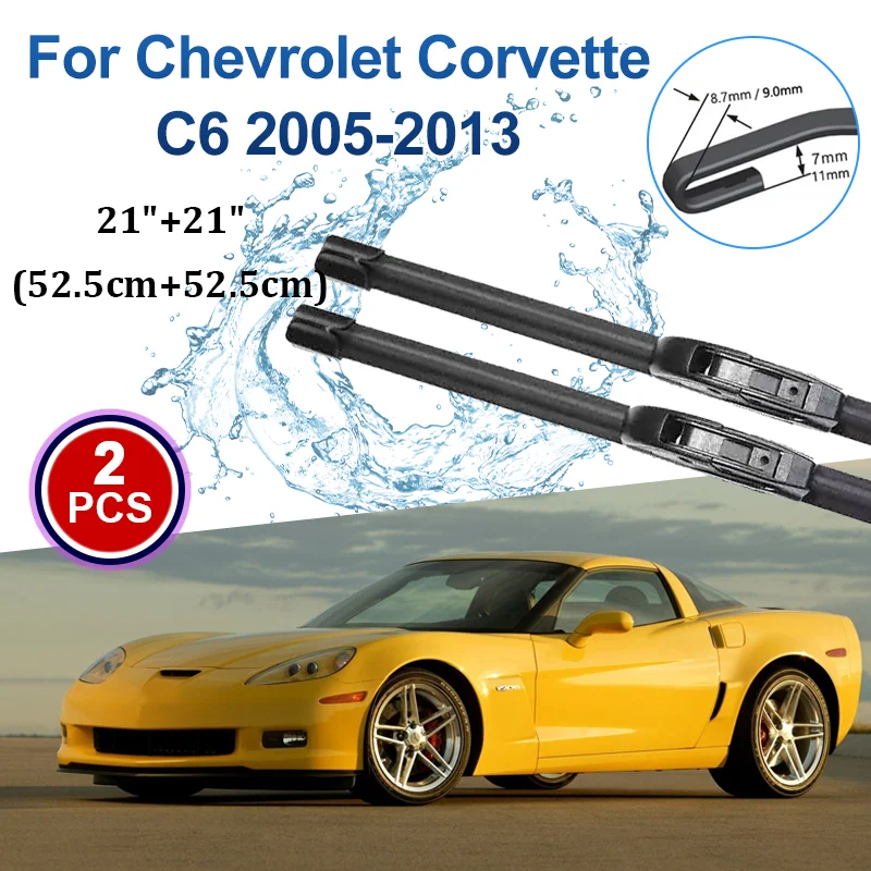 

Car Wiper For Chevrolet Corvette C6 2005-2013 Wipers Windscreen Blades Window Glass Cleaner Windshield Brushes Car Accessories