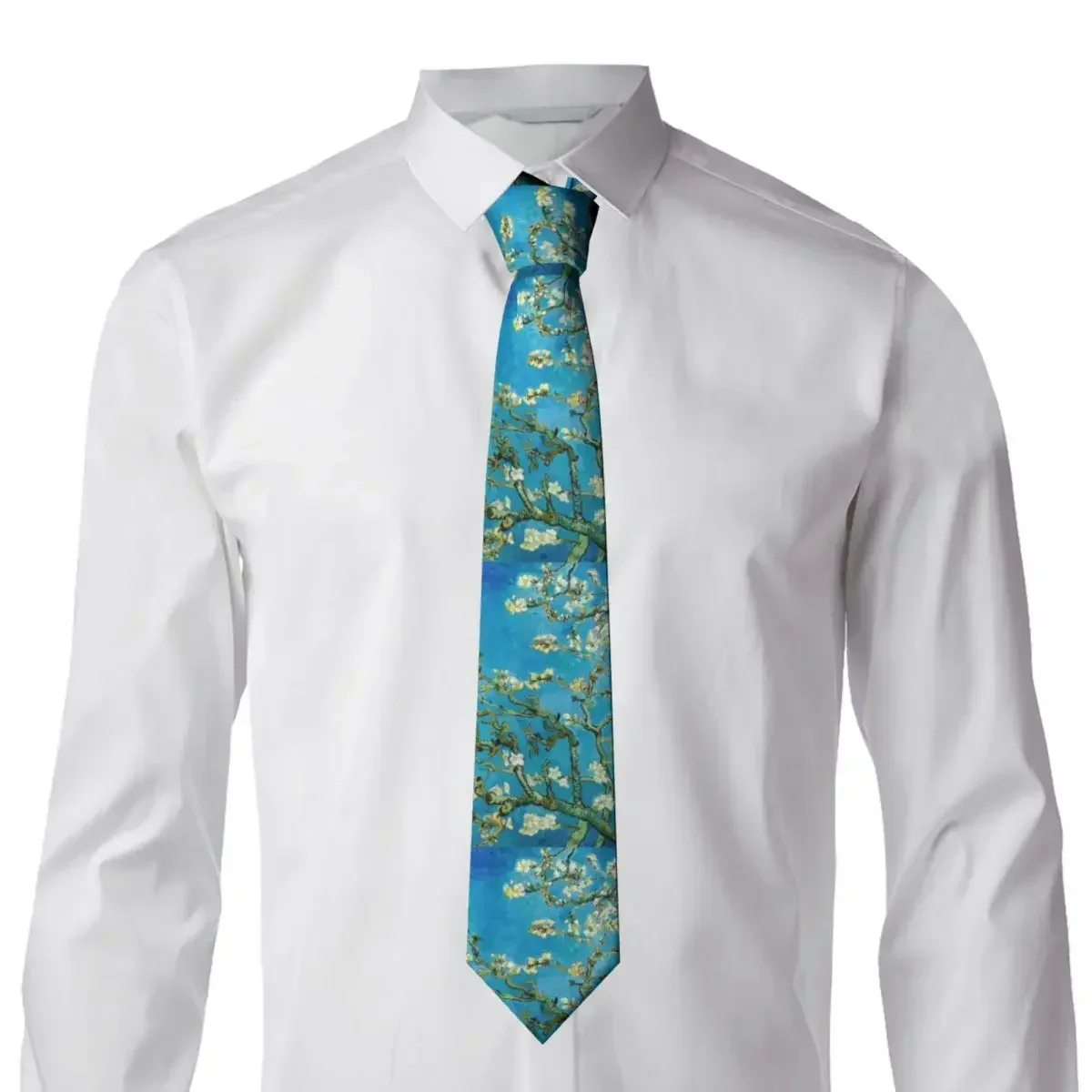 Almond Blossom Tie Vincent Van Gogh Wedding Neck s Adult Vintage Cool Necktie Accessories High Quality Custom Collar 