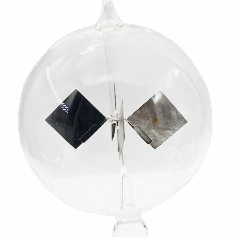 Jelas Solar Power Radiometer cahaya matahari energi berputar Vanes kaca Radiometer Sains Cahaya pendidikan Mill