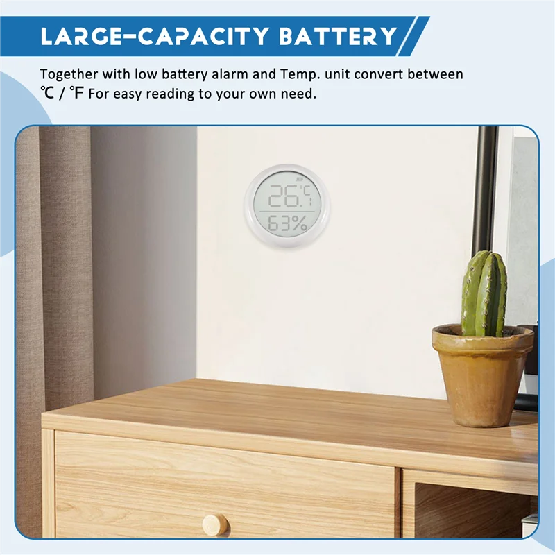مستشعر درجة الحرارة والرطوبة Smart-Tuya Zigbee مع شاشة LCD ومقياس حرارة داخلي للتحكم الذكي في الحياة
