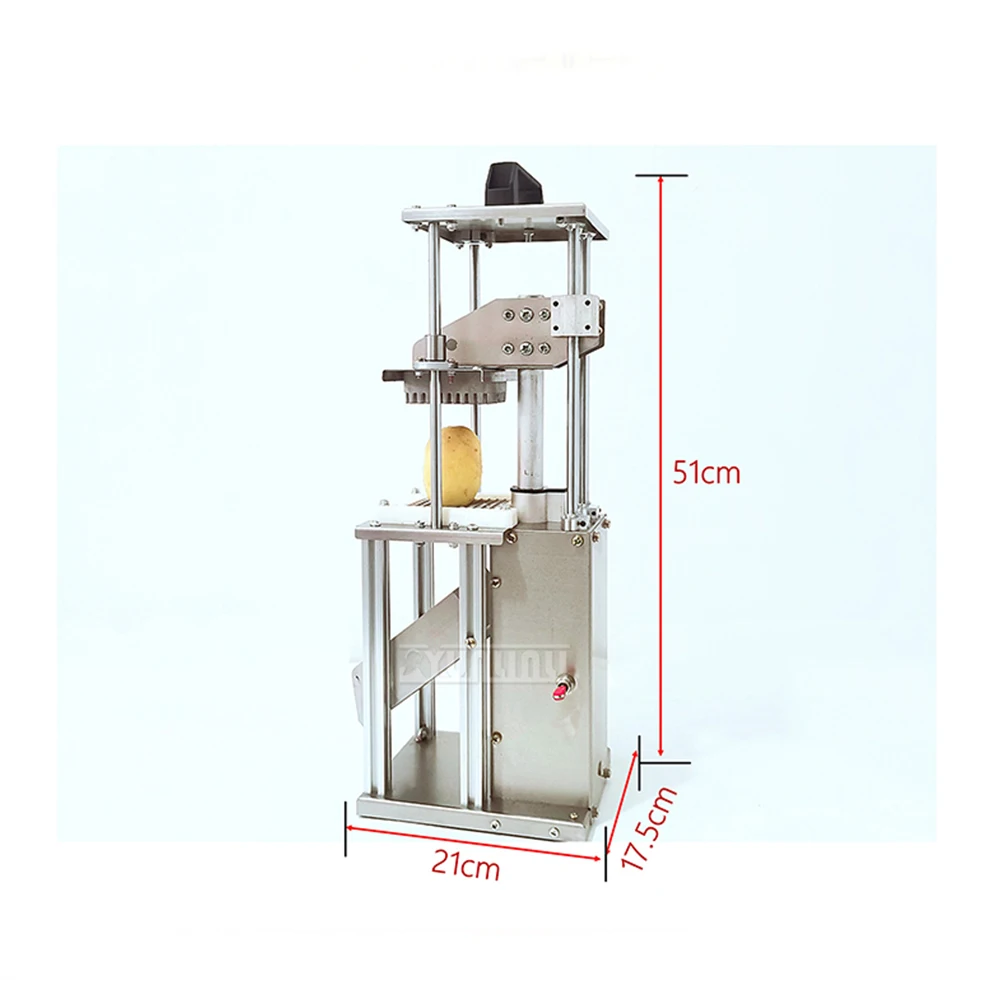 Коммерческая машина для измельчения овощей, резак для картофельных полосок, вертикальная машина для резки из нержавеющей стали, процессор для картофеля фри