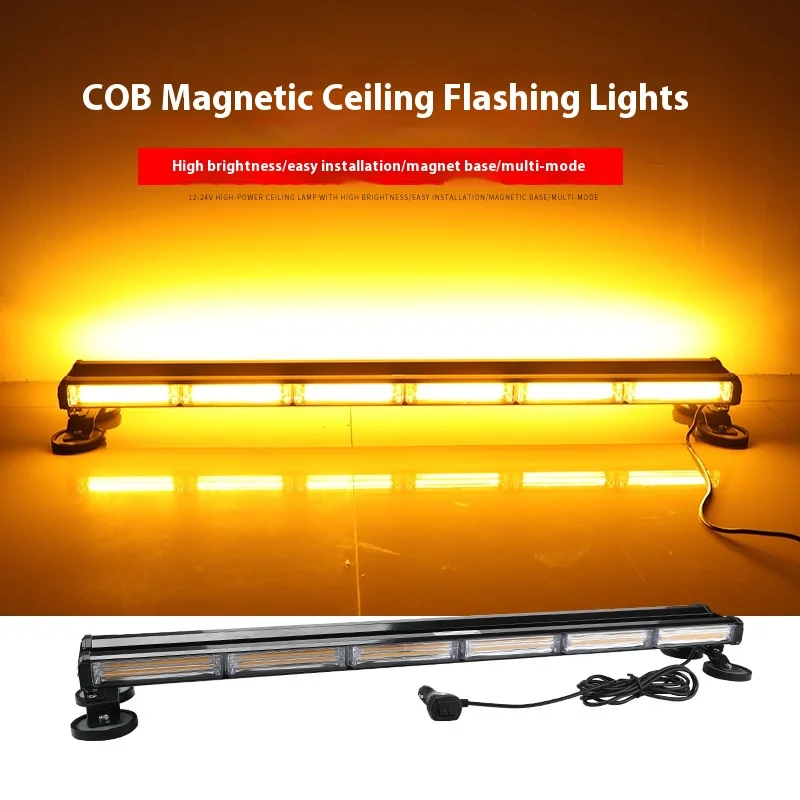 

COB Желтая конструкция, инженерные фонари 12 В-24 В, автомобильные полицейские фонари, мощные фонари для спасательных автомобилей Wrecker