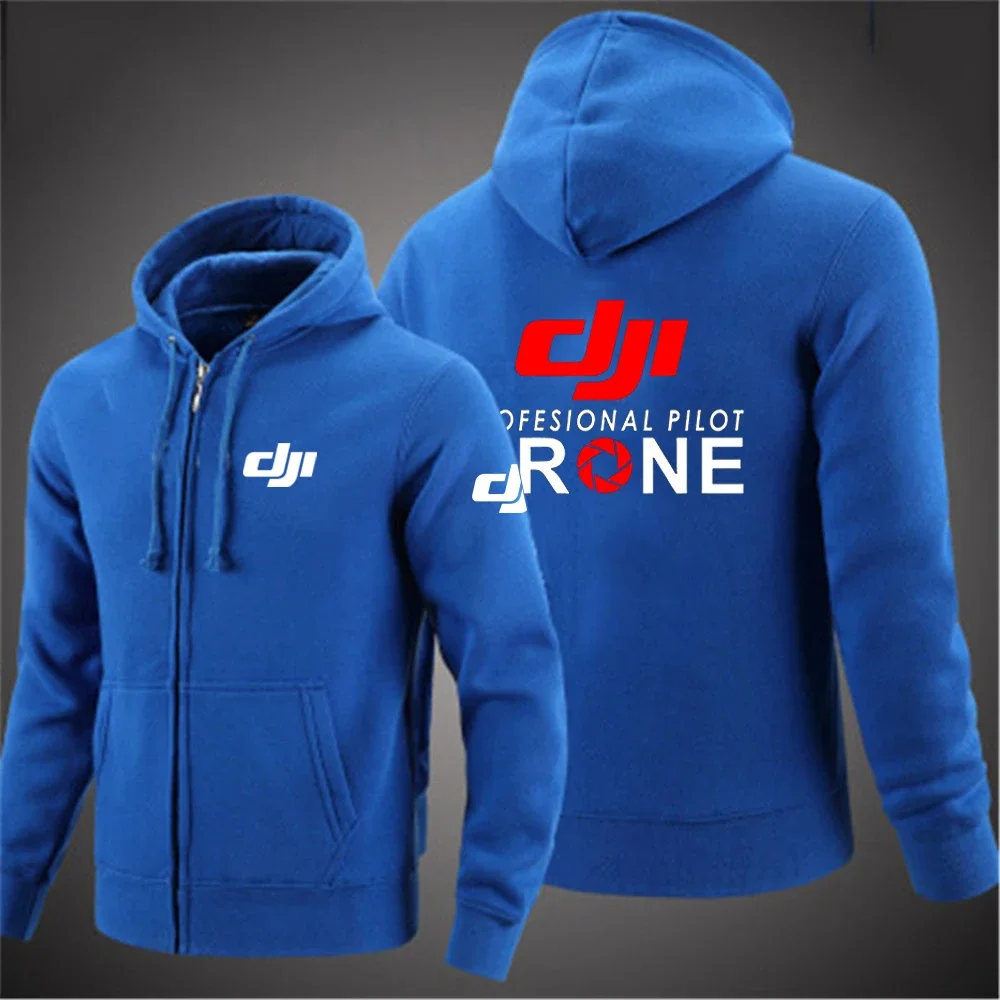 Dji Professionelle Pilot Drone Frühling Herbst Casual männer Einfarbig Zipper Pullover Hoodie Mäntel Sportswear Fashion Langarm – Detail 12