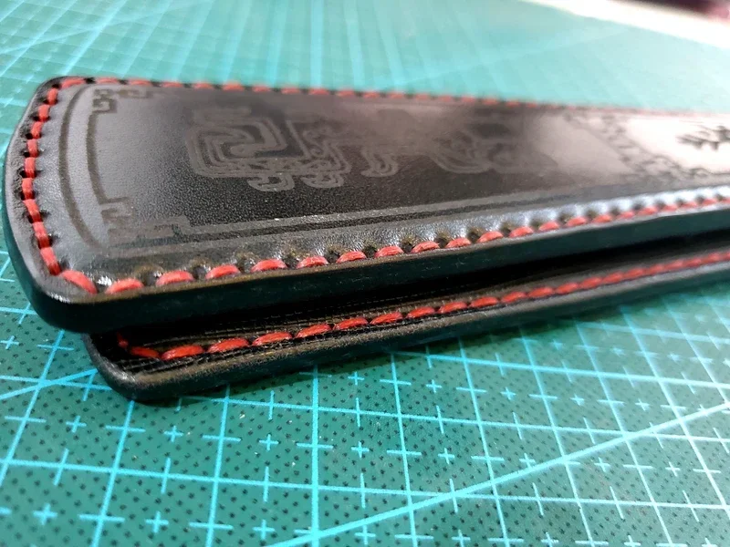 1pc di alta qualità EDC Utility autodifesa multi-utensile per autodifesa esterna in pelle con piastra in acciaio da 2,2 mm