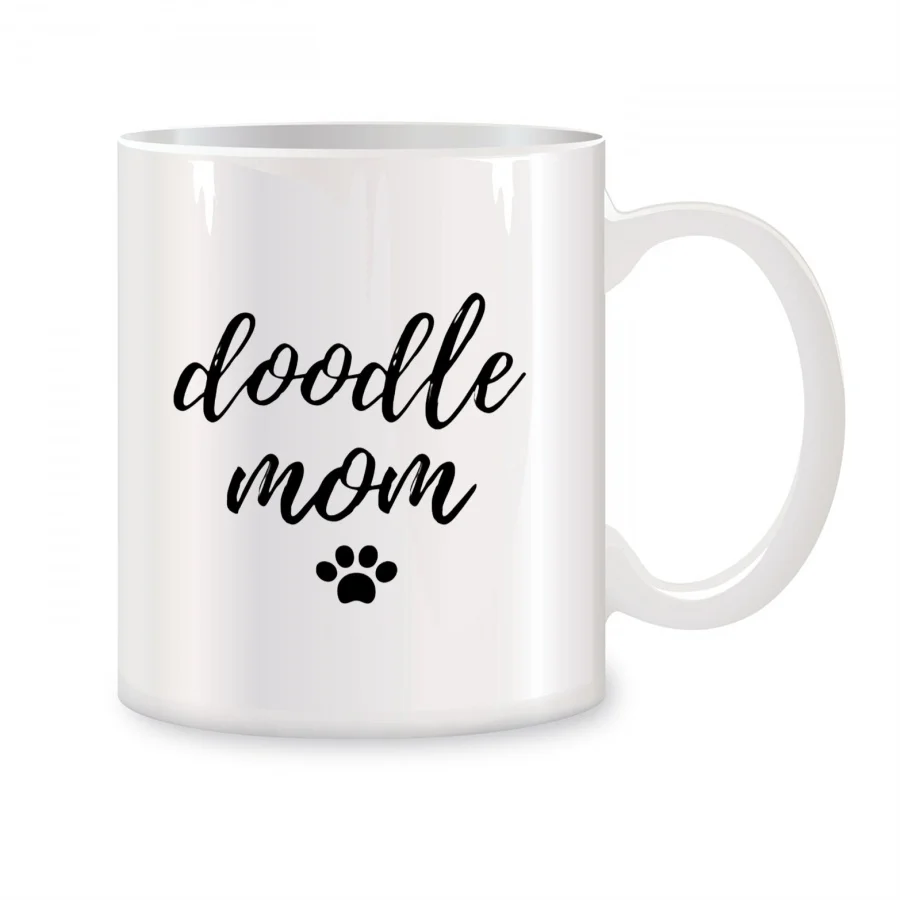 

Doodle Mom Mugs For Dog Moms Poodle Lovers Mother's Day Birthday Novelty Coffee Ceramic Tea Cups White 11 oz