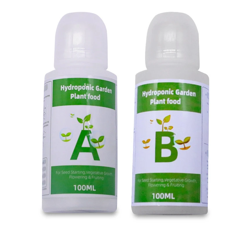 Hydroponics Nutrients  A  And B For Plants Flowers Vegetable Fruit Hydroponic Plant Food Solution Quick Rooting Fertilizer