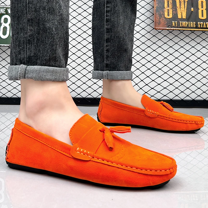 Herren Loafer Freizeitschuhe mit Quasten, Brogue-Schuhe, Mokassins, Atmungsaktive Slipper in Übergrößen, Fahrer-Loafer für Herren