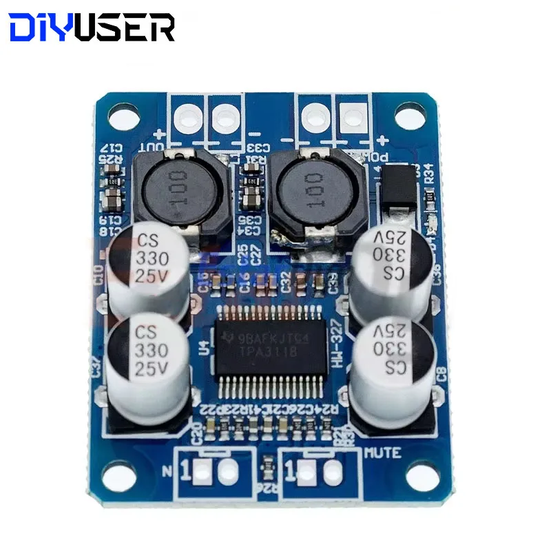 DIYUSER TPA3118 60W 32Pin Chip Original DC 12V-24V Mono Digital Audio Power Amplifier Board Amp Module