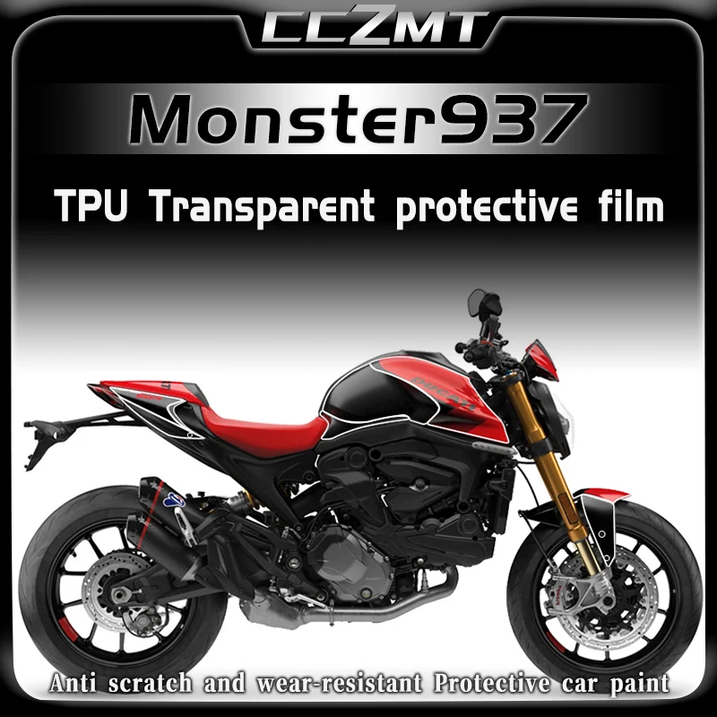 For Ducati Monster 937 monster937 MONSTER 937 invisible car film fuel tank film transparent sticker modification accessories