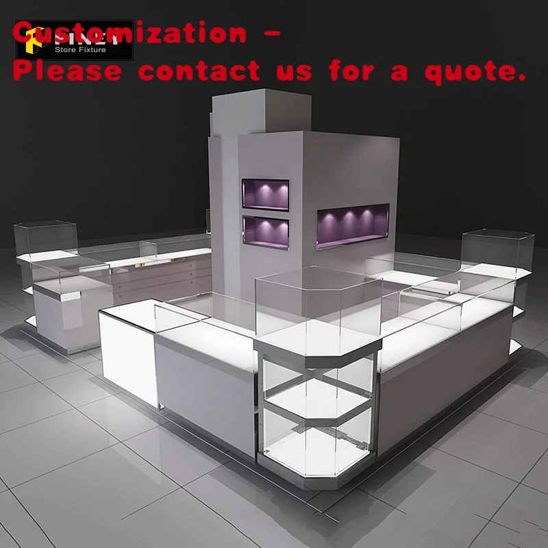 

custom.Modern Shopping Mall Kiosk Jewelry Shop Factory Price High End Store Display Stands