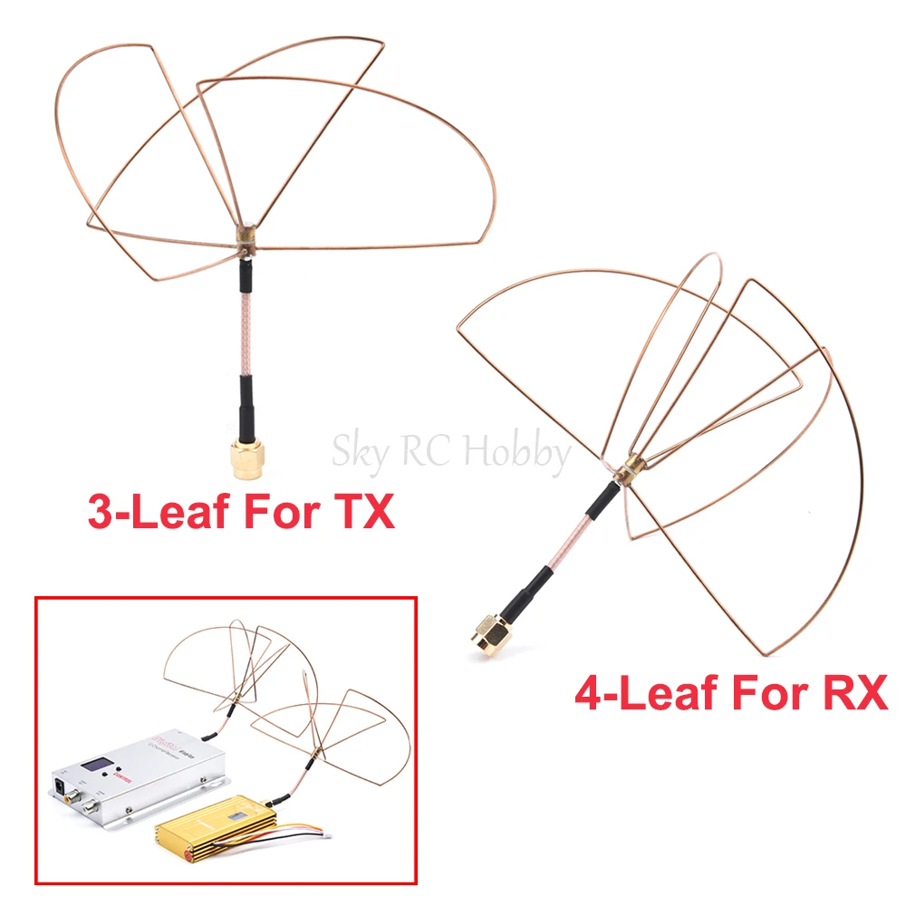 1.2G 1.2GHz RC FPV Clover Leaf Antenna Circular Polarized SMA Male for 1.2Ghz 1.3Ghz Video Transmitter Receiver LawMate Partom