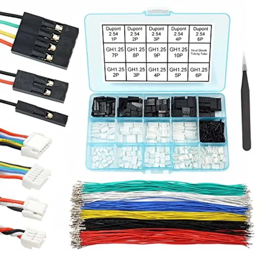 

GH1.25 to Dupont2.54 Pre-Crimped Cables and Connectors Kit Compatible with JST GH 1.25mm for Pixhawk4 Pixhawk 6C 6X 20cm Silico