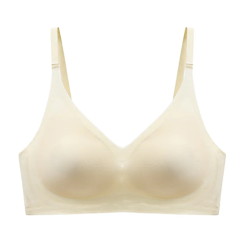 Ultra-Thin Sexy Bras Women's Beauty Back Seamless Ice Silk Push Up Padded Bralette Sleep Lingerie Underwear Bras Soutien Gorge