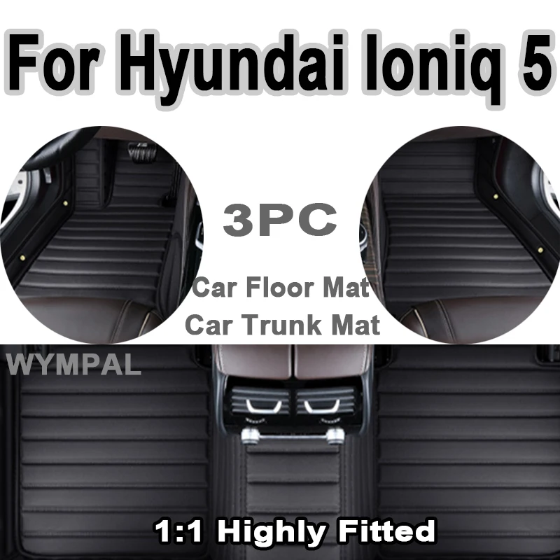 

Роскошные автомобильные коврики на заказ для Hyundai Ioniq 5 2020 2021 2022, авто роскошные кожаные мужские и женские автомобильные коврики с полным покрытием