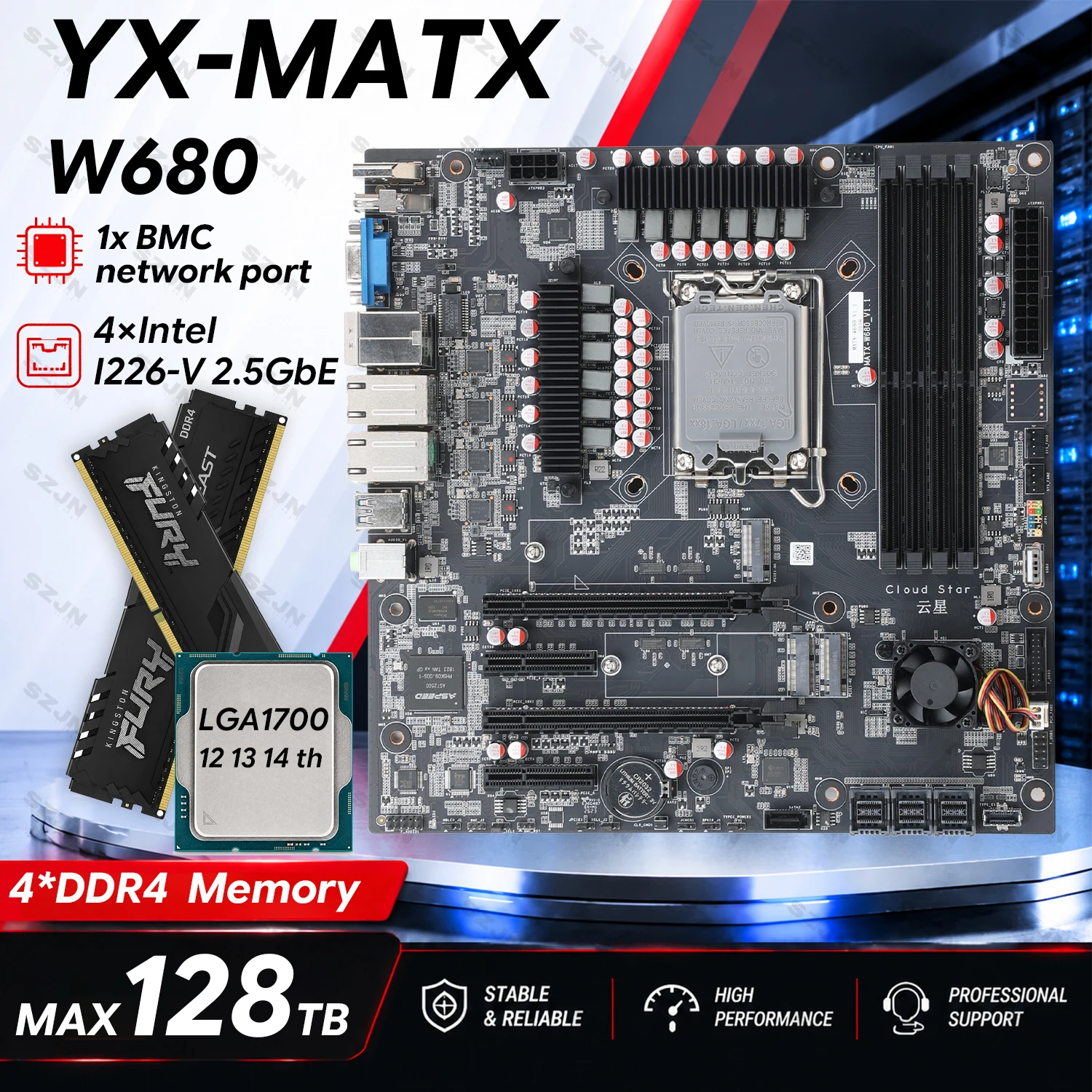 Pc Gaming Intel Core I7 - เมนบอร์ด YX-W680 Intel LGA1700 รองรับ CPU