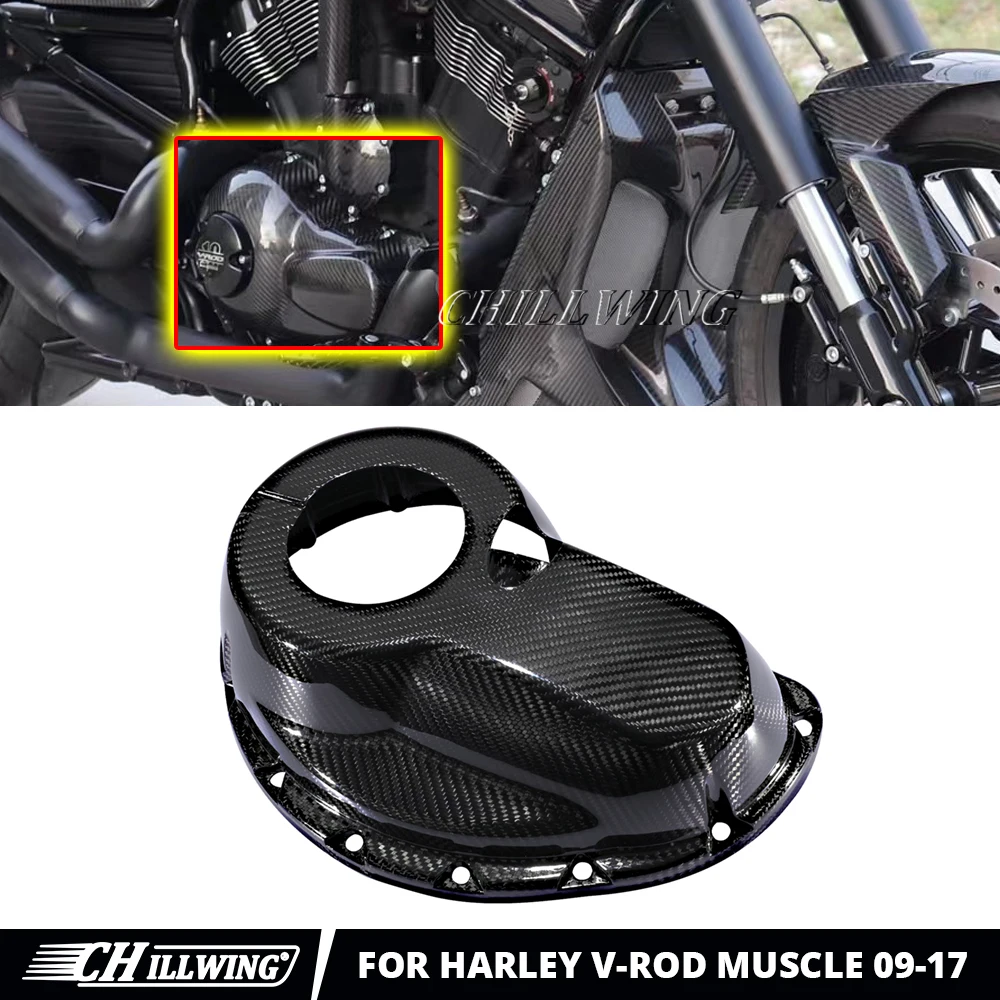 

Fit For Harley V-Rod VROD VRSCF Muscle 2009 2010 2011 2012 2013 2014 2015 2016 2017 Carbon Fiber Engine Clutch Guard Cover