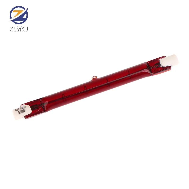 1Pc 500W Red R7 IR Infrared Halogen Outdoor Parasol Heater Tube Bulb Lamp 118mm Home Decoration Holiday Party Supplies