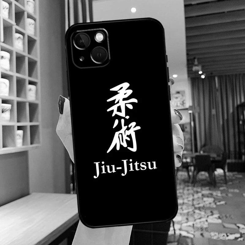 BJJ البرازيلي جيو جيتسو جراب هاتف آيفون 15 برو ماكس 14 13 12 11 16 برو ماكس ميني XR 15 16 زائد 16e غطاء كوكه