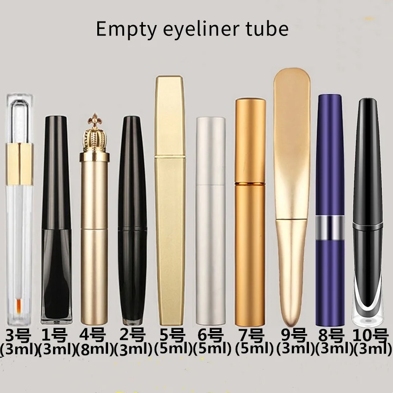 

30pcs 3/5/8ml Empty Eyeliner Tube Plastic/Metal Tubes Eyelash Growth Liquid Tubes Makeup Tool Cosmetic Packaging Wholesale