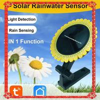 24-Hour Delivery Tuya Smart Zigbee Rain Sensor With Light Detector Solar Operated Outdoor Waterproof Rain Detector Remote Contro