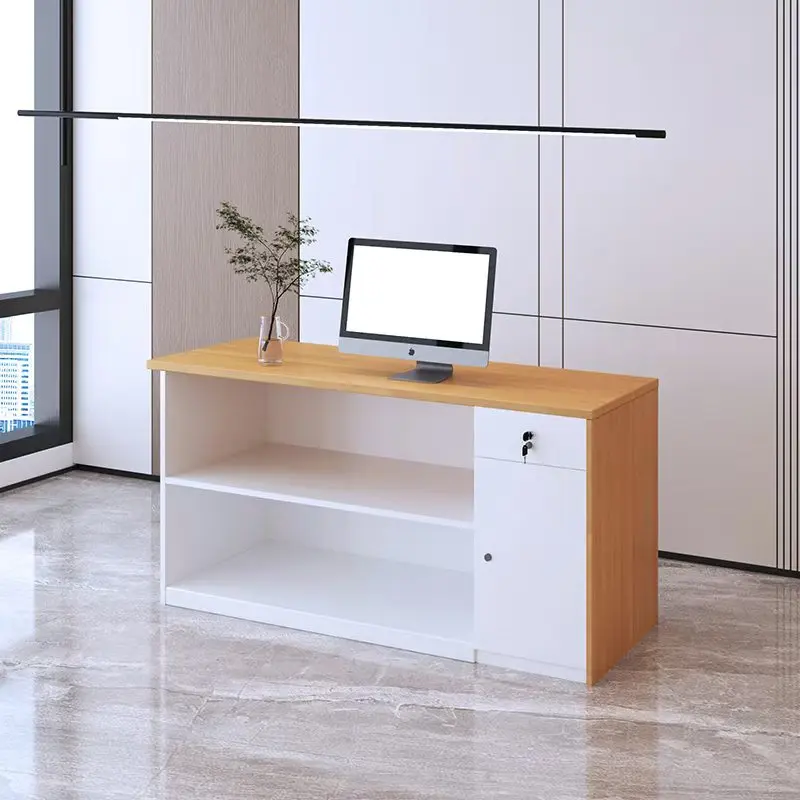 

Beauty Modern Reception Desks Design Led Lights Unique Hotel Reception Desks European Display Comptoire Accueil Office Furniture