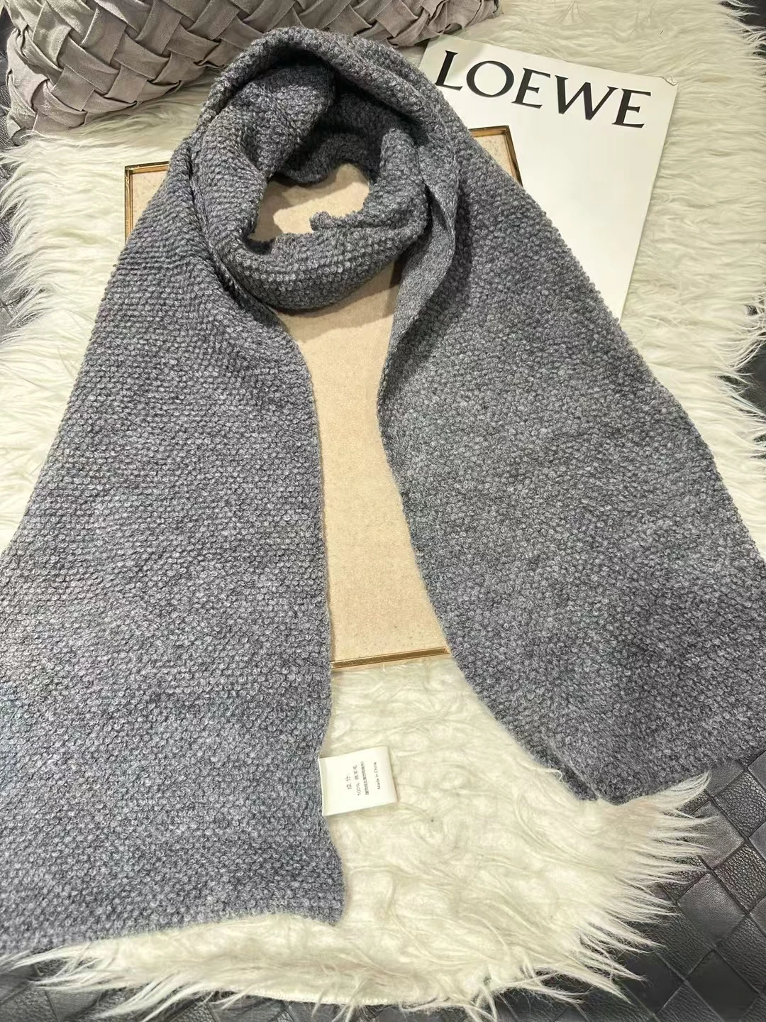 Winter 100% Wool Scarves Pashmina Thicken New Solid Color Men Women Universal Style Brand Neck Headscarves Grey,Khaki,Beige