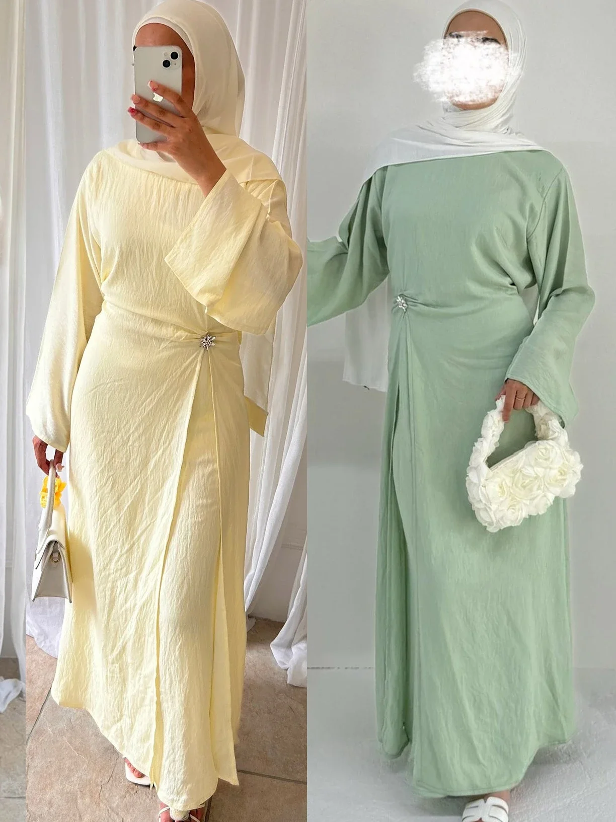 

Ид Абая женское платье мусульманское однотонное Дубай Vestidos Largos однотонные длинные платья кафтан арабский халат вечерние кафтан Джалабия Рамадан 2026