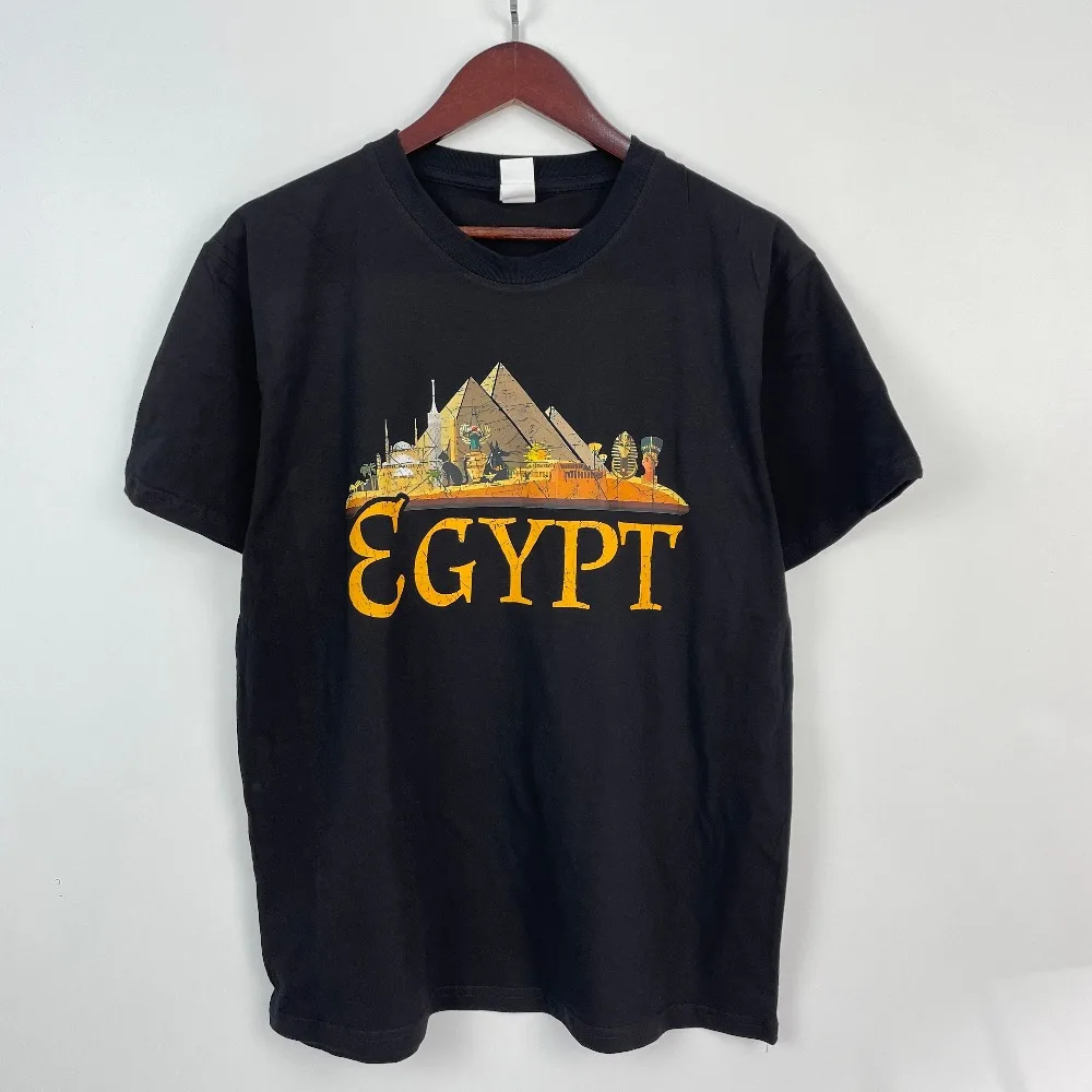 Ancient Egyptian Pyramids Graphic Printed Men Women T-shirt Egypt Themed Unisex T-shirt Universal Fashion Casual O-neck Tshirt