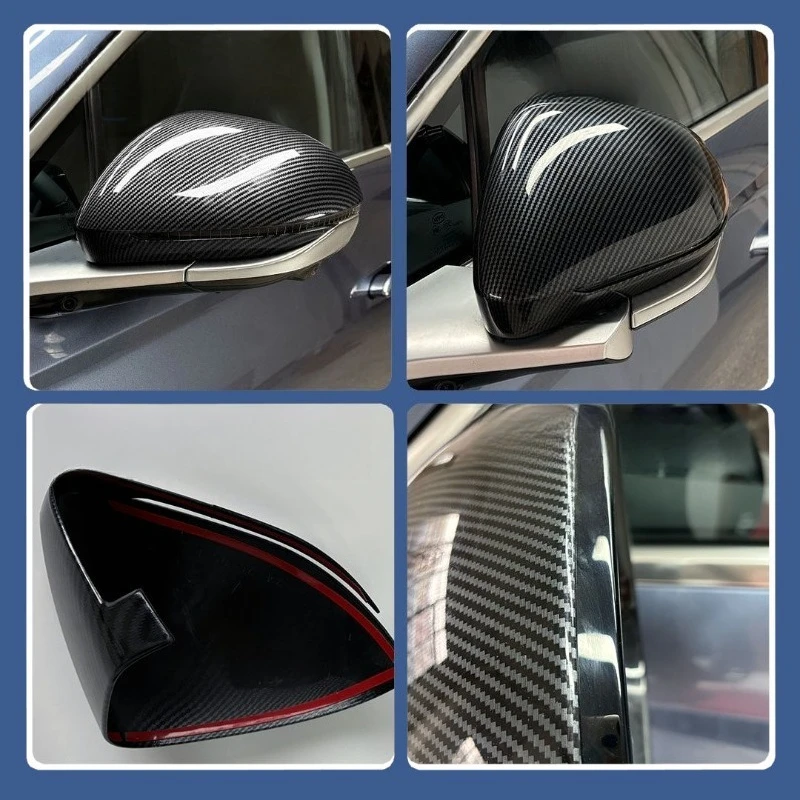 Carbon Fiber Style Side Mirror Cover for 2025 BYD Sealion 7 DM-i Car Exterior Upgrade Accessories