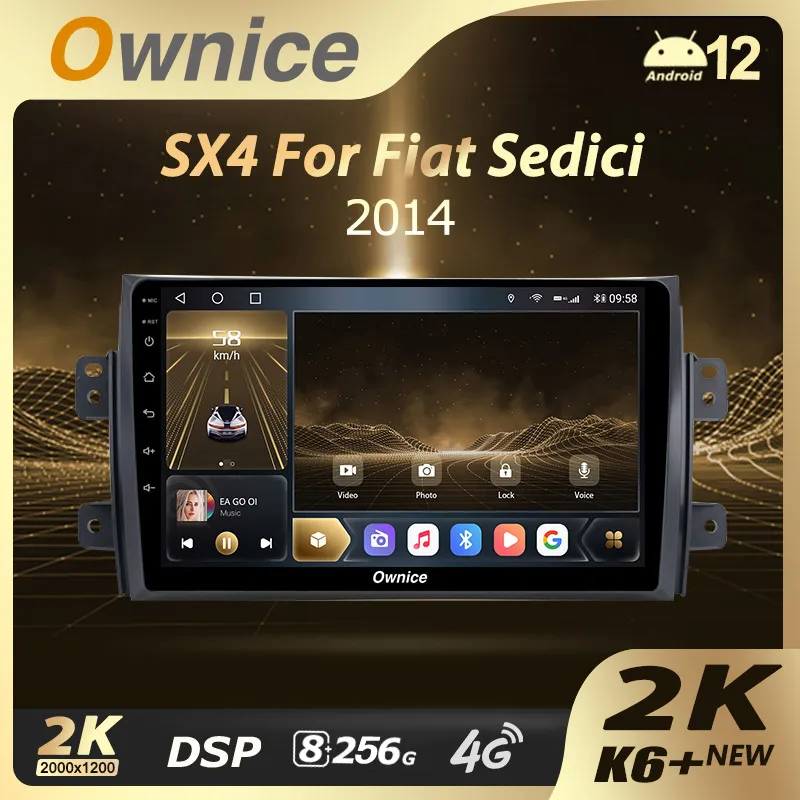 Ownice K6+ 2K for Suzuki SX4 1 2006 - 2014 for Fiat Sedici 189 2005 - 2014 Car Radio Multimedia Navigation Stereo GPS Android 14