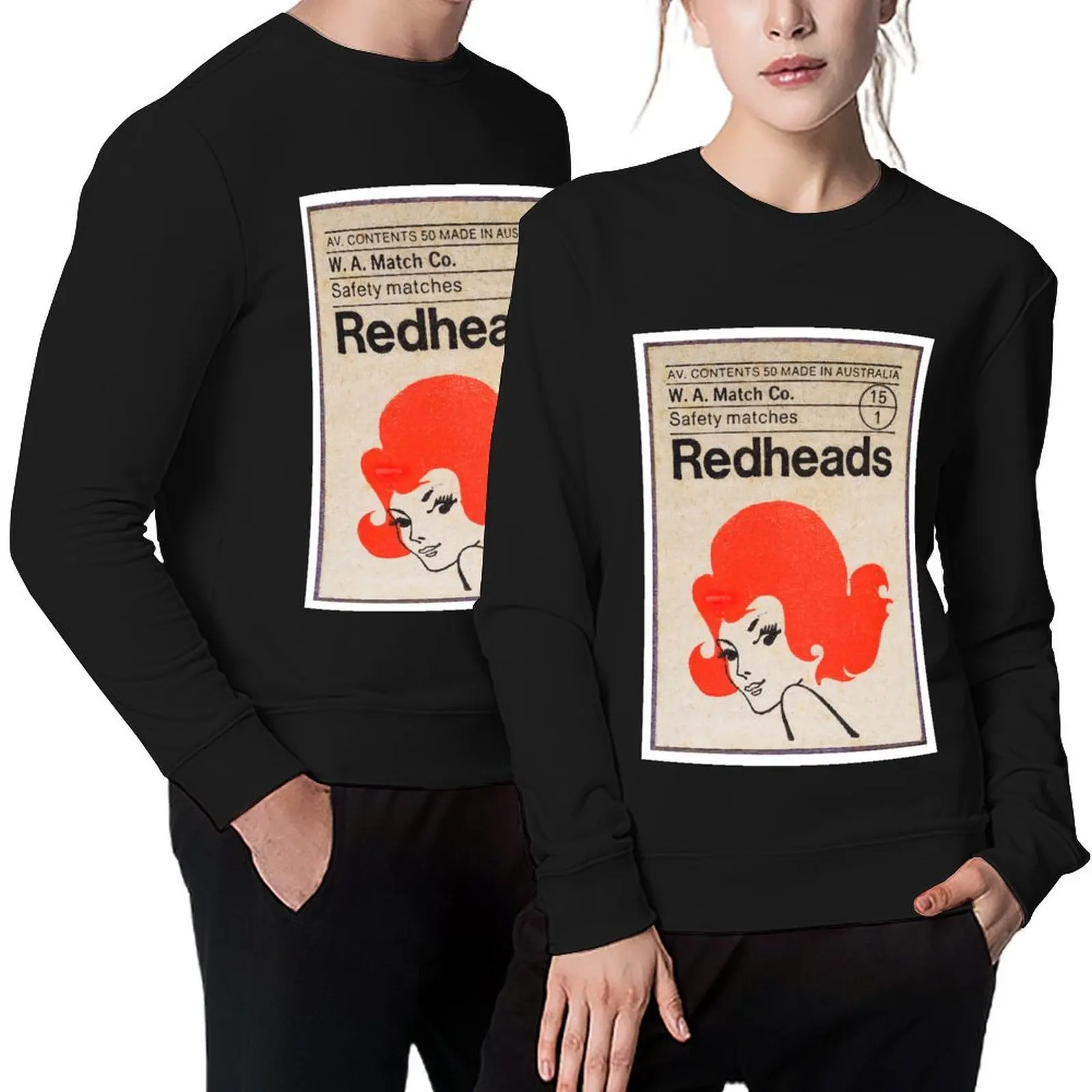 

Red Head Matches Pullover men's winter sweater mens clothing japanese style graphic t shirts men sweatshirts men