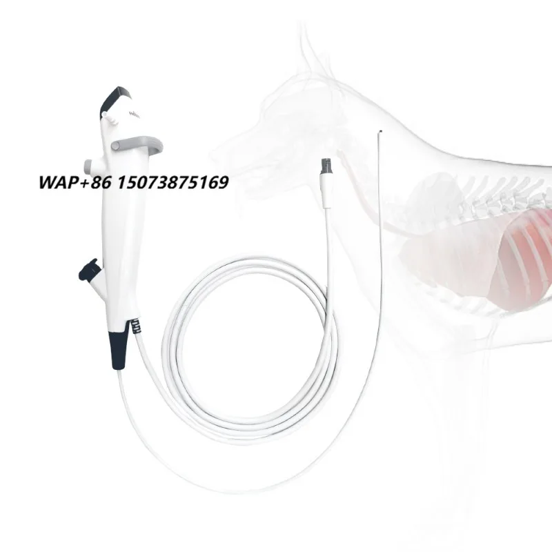 Semi-reusable veterinary endoscope, flexible design with operation channel, suitable for foreign body extraction in dogs and cat