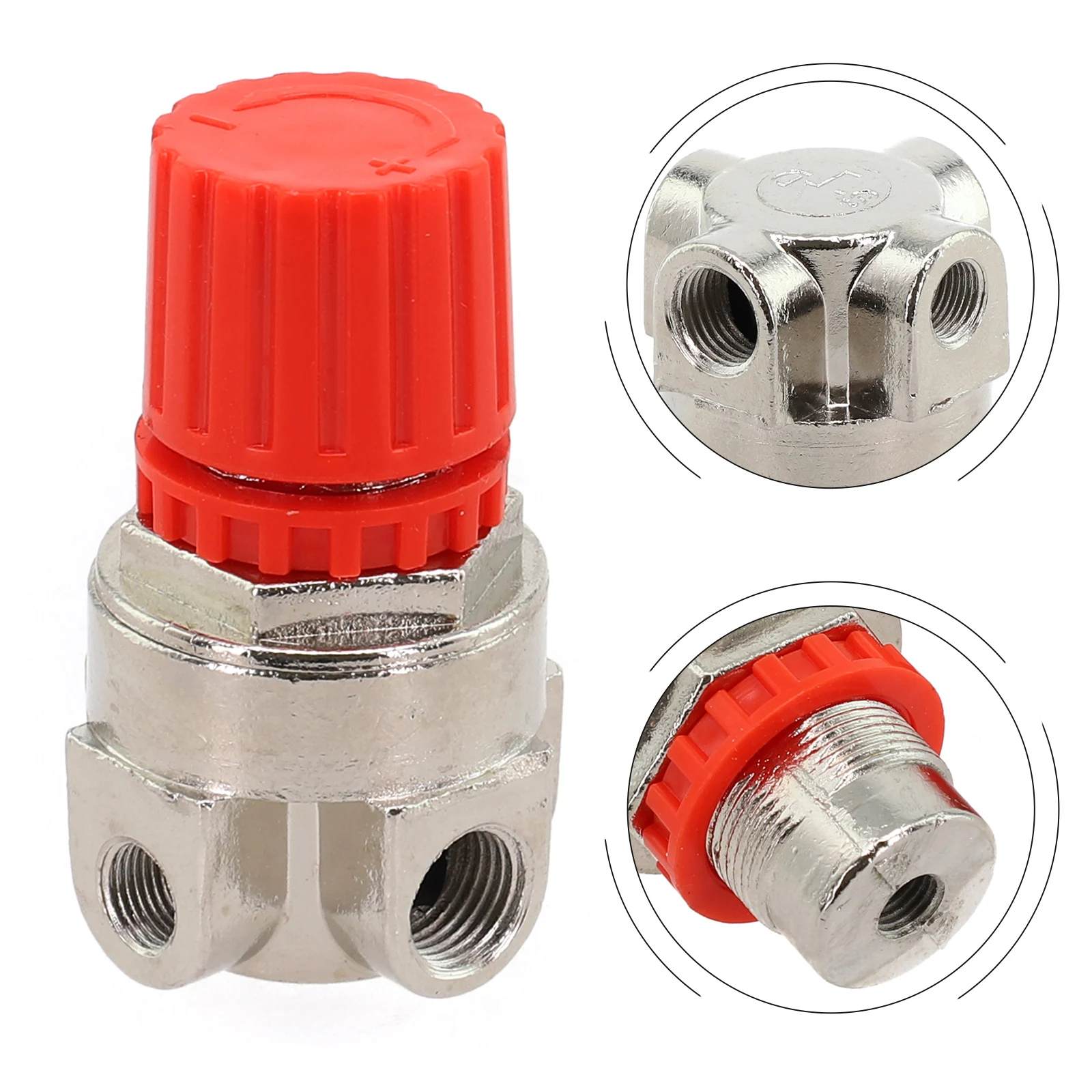 High Accuracy Pressure Regulating Valve for Piston Air Compressors 3 Hole Design with Overflow Port and Stable Performance