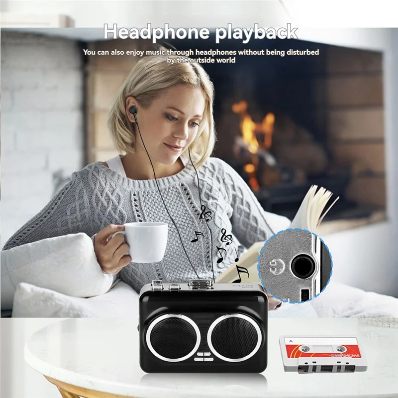 ABSQ-double haut-parleur USB lecteur de Cassette convertisseur de bande vers MP3 Plug And Play lecteur de bande de musique dispositif de Conversion