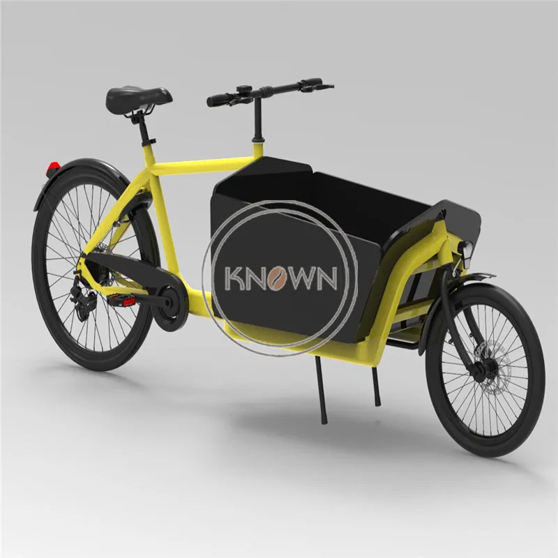 2 Wheel Alloy Electric Cargo Tricycle With Front And Rear Disc Brake Dutch Bike Bicycle Cargo Bike For Sale