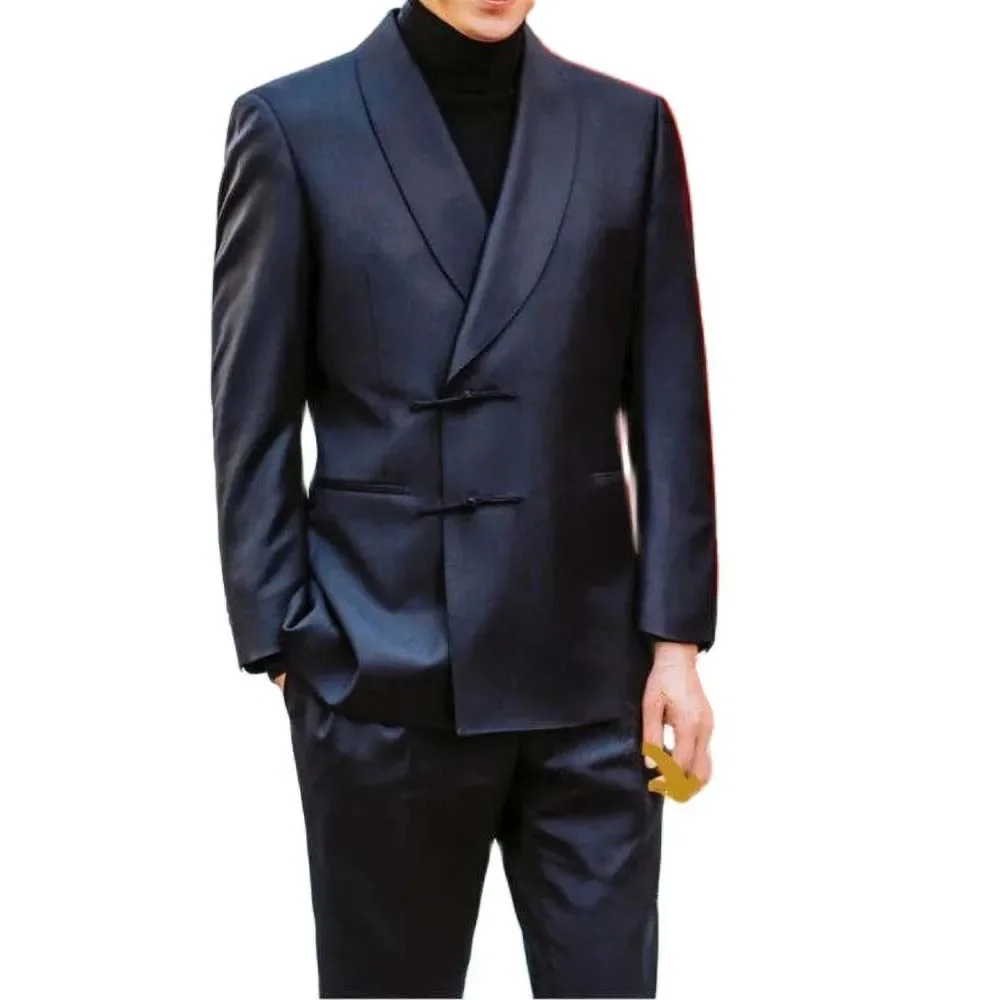 

New Design Suits For Men Slim Fit Shawl Lapel Formal Casual Prom Suit Coat Wedding Party Tuxedo Blazer Tailor Made costume homme