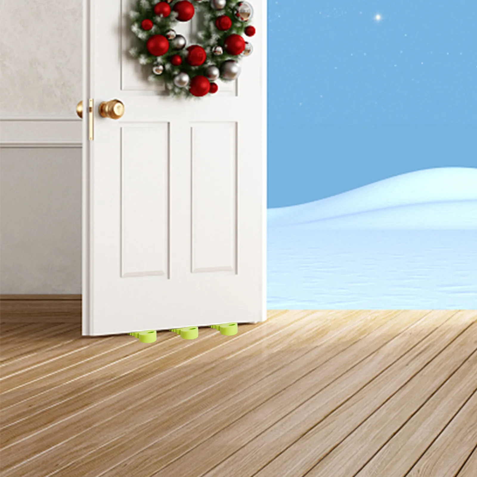 3pcs Silicone Door Wedge Stopper – Windproof, Finger Protection, Non-Slip Home Door Holder